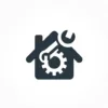 DALL·E 2024-05-22 16.16.52 - A simple icon on a white background representing 'Quick Assembly'. The icon should include a house with a gear or wrench symbol to indicate fast and e